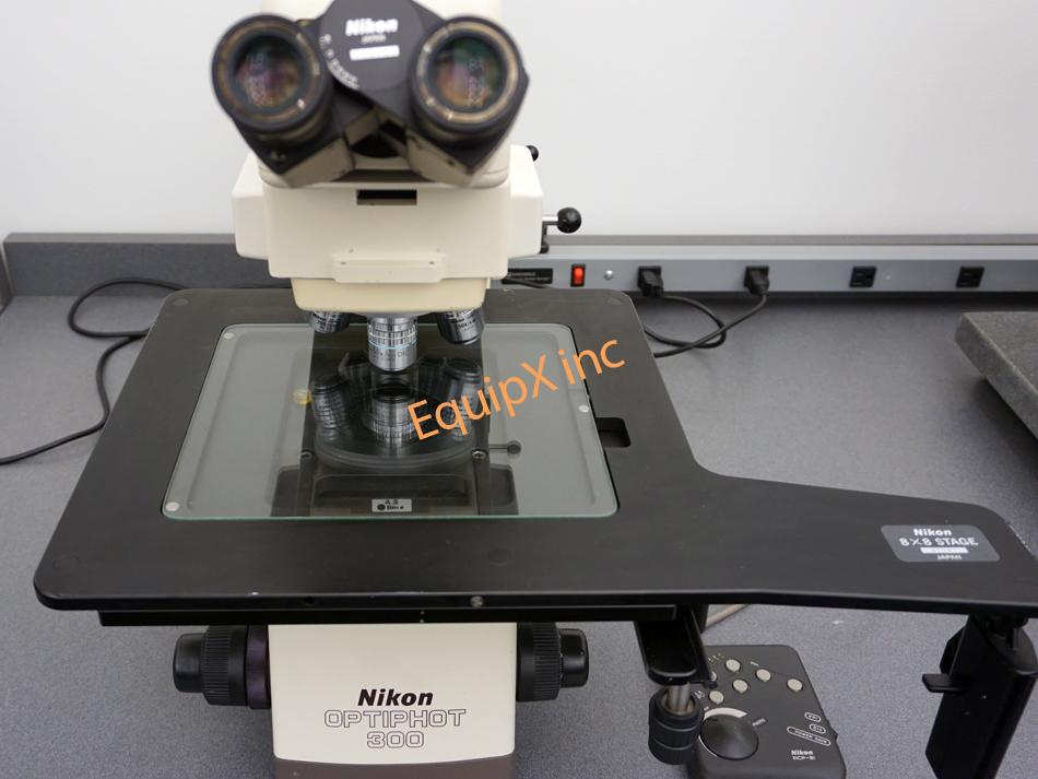 Nikon Optiphot 300mm inspection microscope with reflected and transmitted light