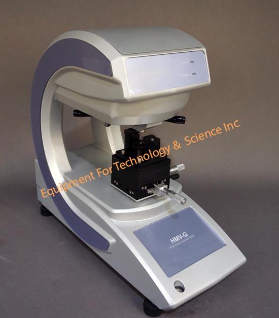 Shimadzu HMV-G-21DT Vickers microhardness tester with automatic detection and motorized turret (2014)