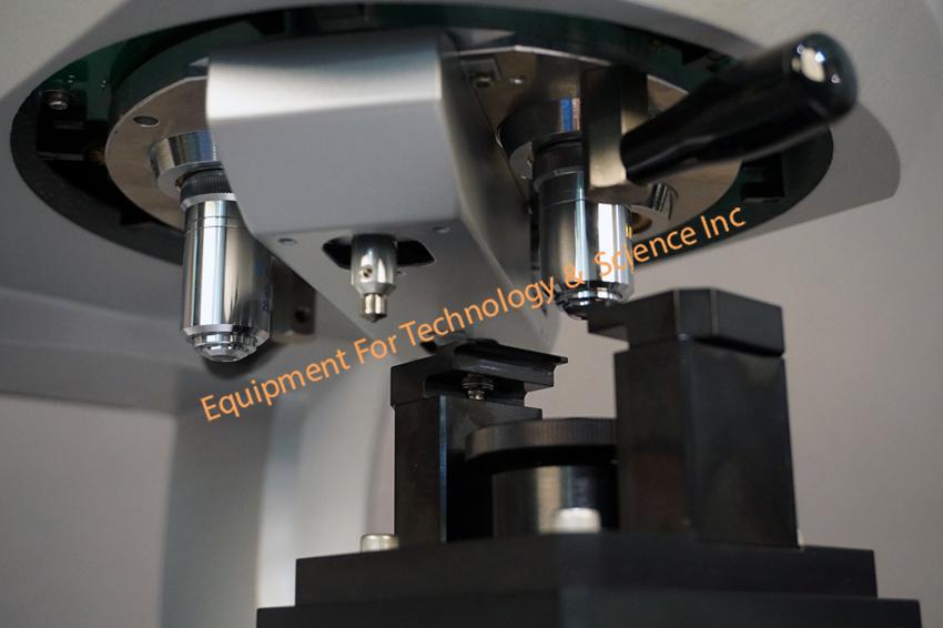 Shimadzu HMV-G-21DT Vickers microhardness tester with automatic detection and motorized turret (2014)