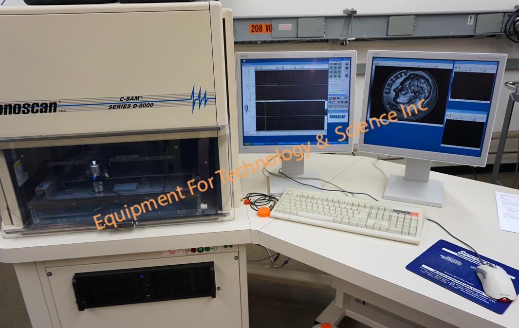Sonoscan D9000 C-SAM (Confocal Scanning Acoustic Microscope) with 10 Transducers