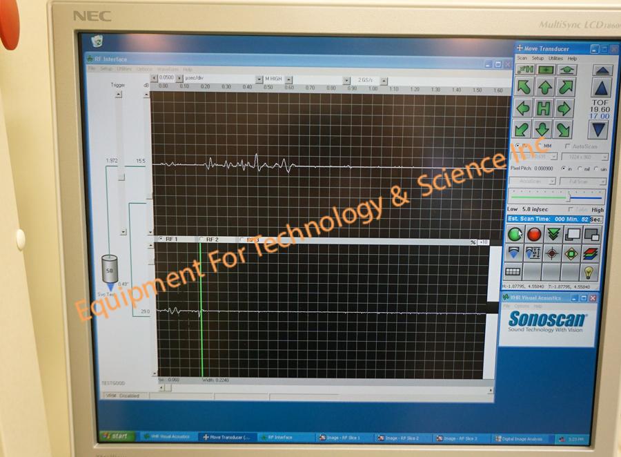 Sonoscan D9000 C-SAM (Confocal Scanning Acoustic Microscope) with 10 Transducers